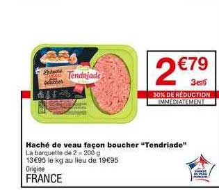 haché de veau façon boucher "tendriade"