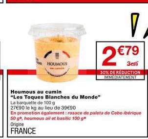 houmous au cumin les toques blanches du monde