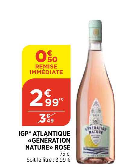 Igp Atlantique "génération Nature" Rosé