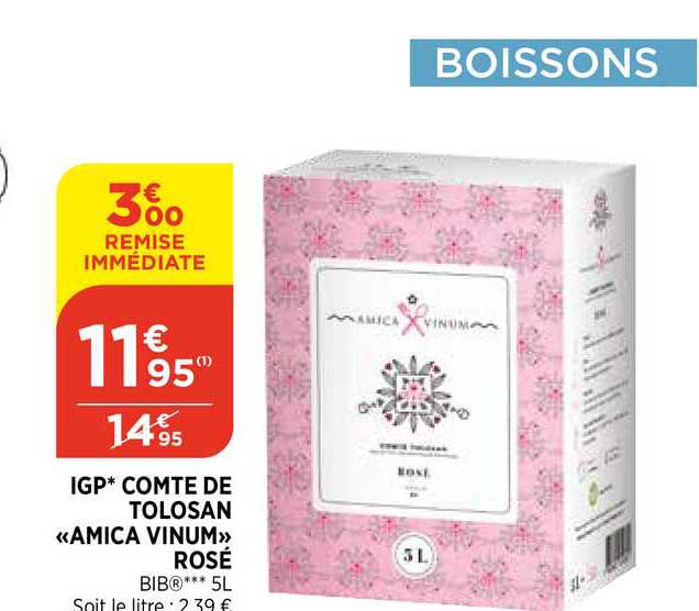 igp comte de tolosan "amica vinum" rosé