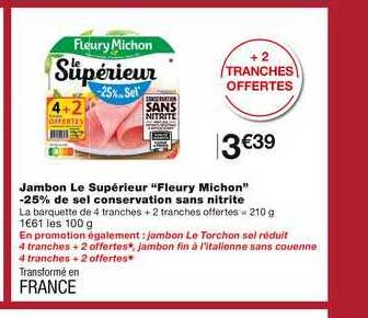 Jambon Le Supérieur "fleury Michon"