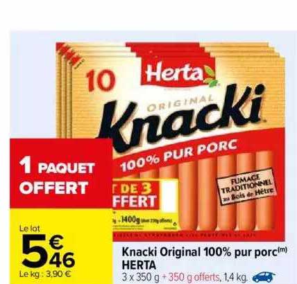 Knacki Original 100% Pur Porc Herta