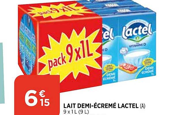 lait demi-écremé lactel