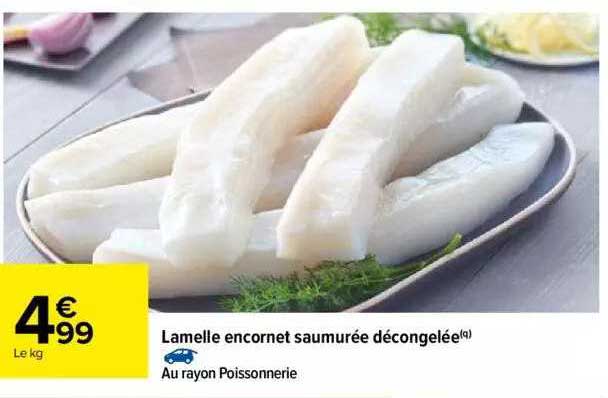 lamelle encornet saumurée décongelée