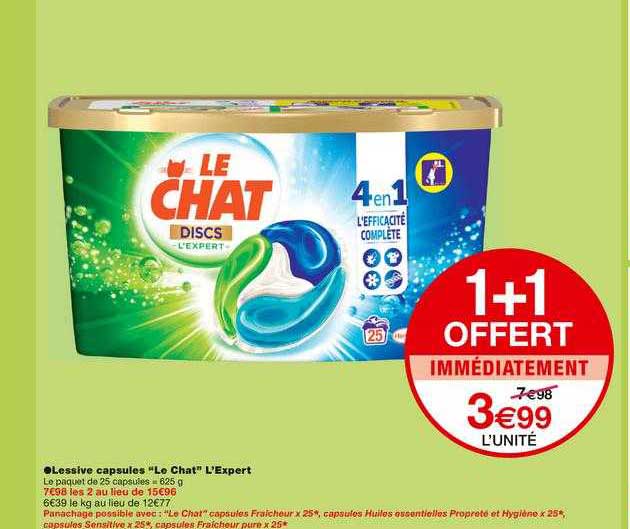 Lessive Capsules "le Chat" L'expert