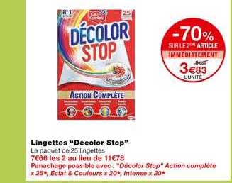 Lingettes "décolor Stop"