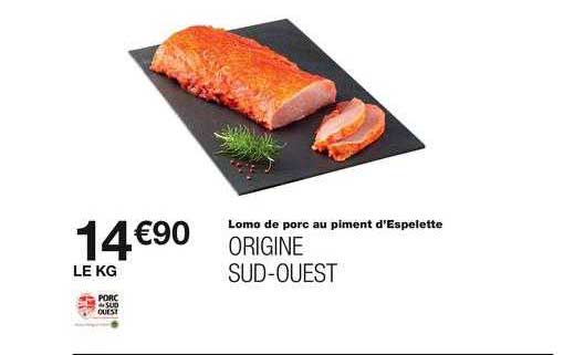 lomo de porc au piment d'espelette