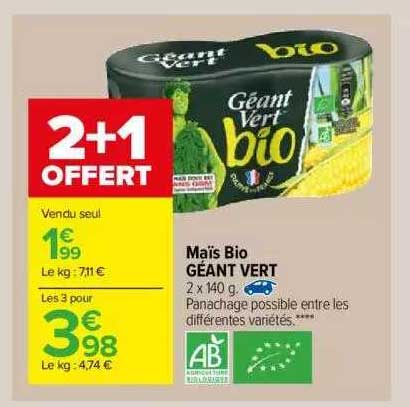Maïs Bio Géant Vert