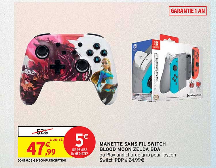 manette sans fil switch blood moon zelda bda