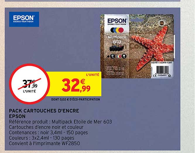 pack cartouches d'encre epson