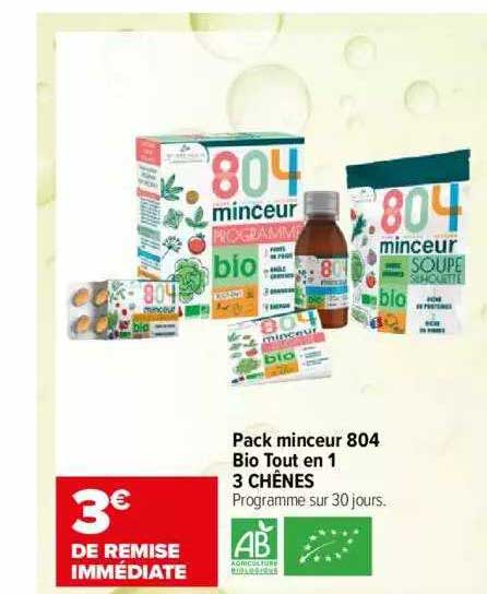 Pack Minceur 804 Bio Tout En 1 3 Chênes