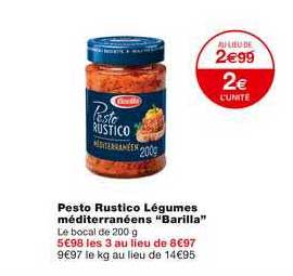 Pesto Rustico Légumes Méditerranéens Barilla