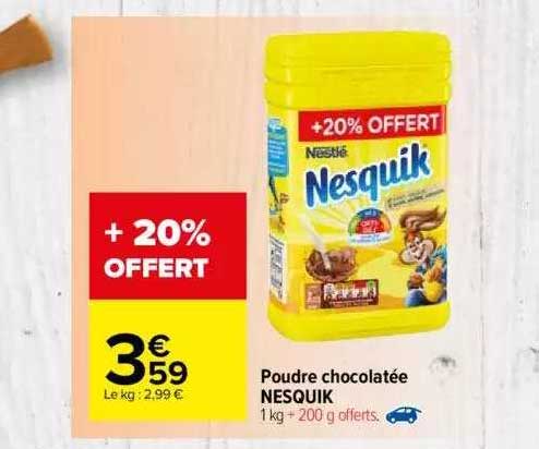 poudre chocolatée nesquik