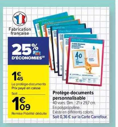 protège-documents personnalisable