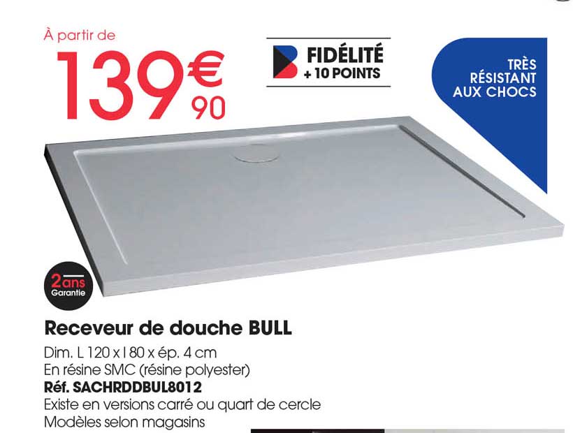 receveur de douche bull
