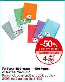 reliure 100 vues + 100 vues offertes "viquel"