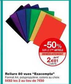Reliure 80 Vues Exacompta