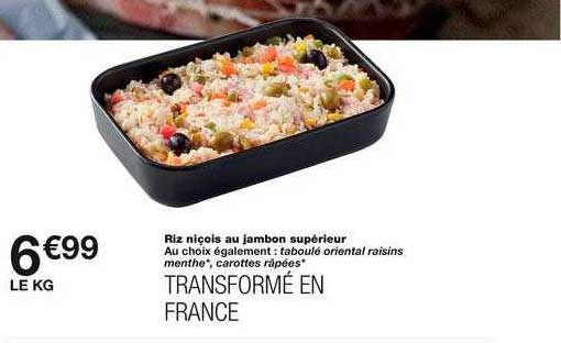 riz niçois au jambon supérieur