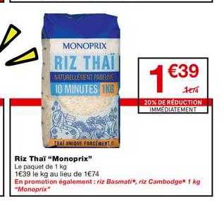 Riz Thaï Monoprix