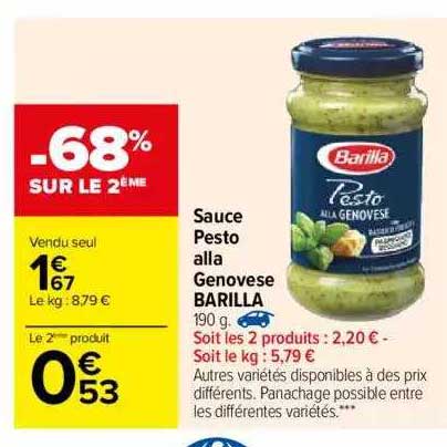 sauce pesto alla genovese barilla