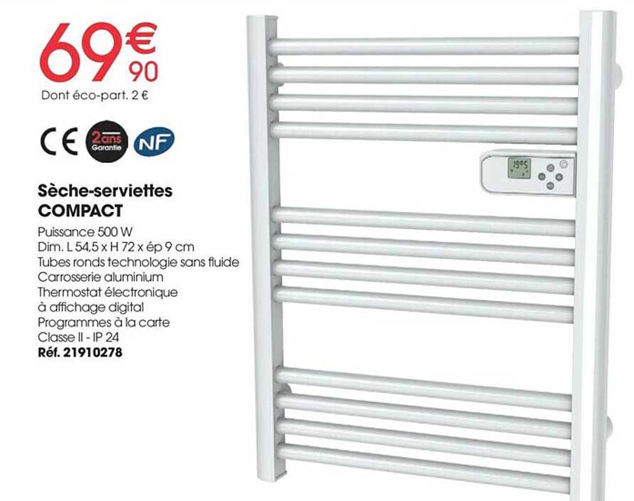 sèche-serviettes compact