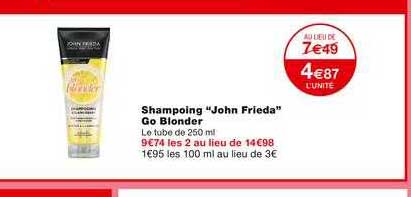 shampoing "john frieda" go blonder