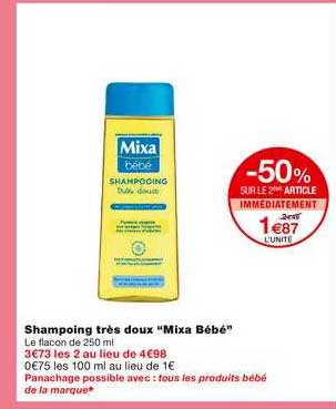 shampoing très doux mixa bébé