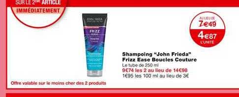 shampooing "john frieda" frizz ease boucles couture