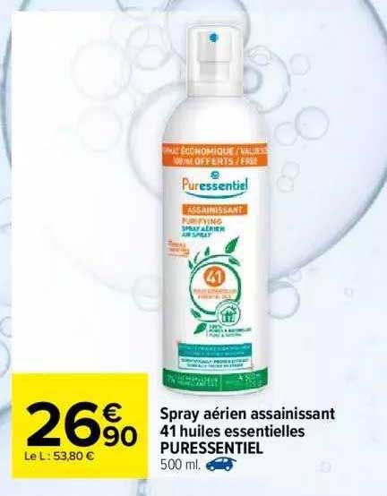 spray aérien assainissant 41 huiles essentielles puressentiel