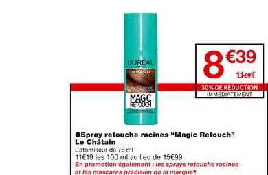 spray retouche racines magic retouch le châtain