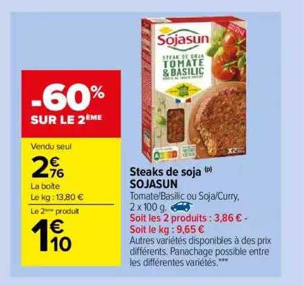 Steaks De Soja Sojasun