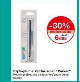 stylo-plume vector acier "parker"