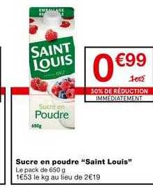 sucre en poudre "saint louis"