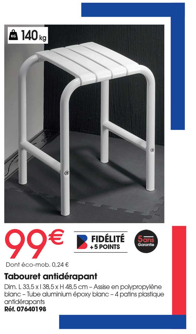 Tabouret Antidérapant