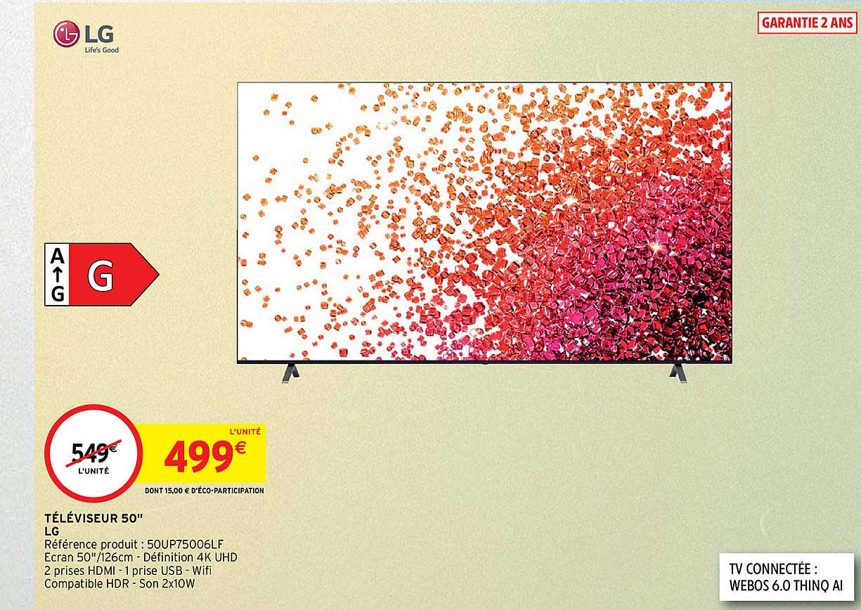 Téléviseur 50" Lg