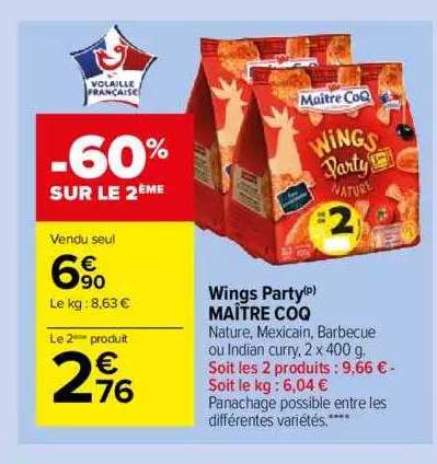 wings party maître coq
