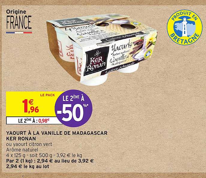 yaourt à la vanille de madagascar ker ronan