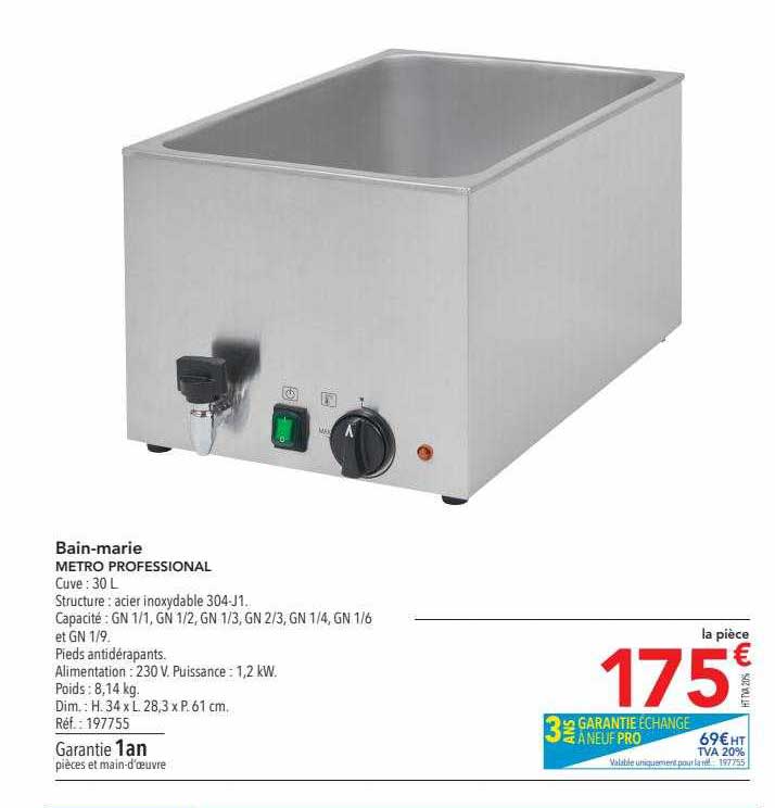 bain-marie metro professional