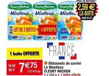 bâtonnets de surimi le moelleux fleury michon