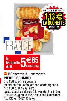 bûchettes à l'emmental pierre schmidt