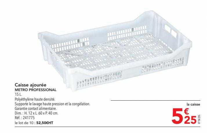 caisse ajourée metro professional