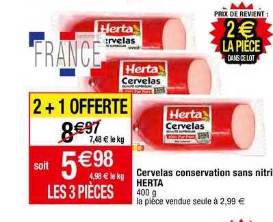 Cervelas Conservation Sans Nitri Herta