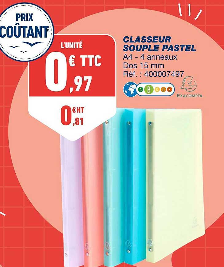 Classeur Souple Pastel