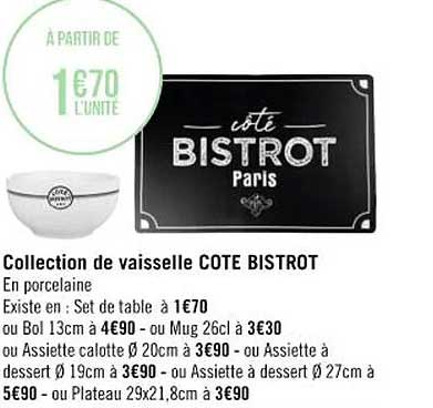 Collection De Vaiselle Cote Bistrot