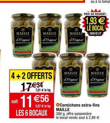 cornichons extra-fins maille