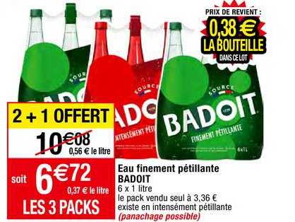 eau finement pétillante badoit