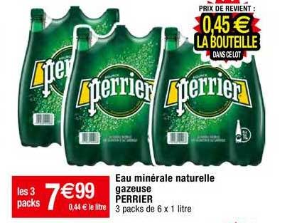 Eau Minérale Naturelle Gazeuse Perrier