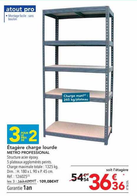 étagère charge lourde metro professional