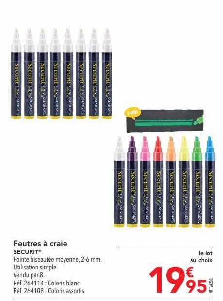 Feutres à Craie Securit