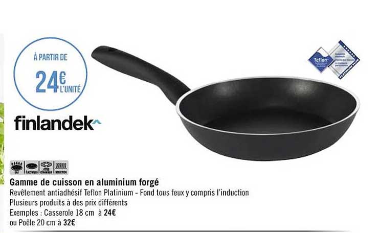 gamme de cuisson en aluminium forgé finlandek